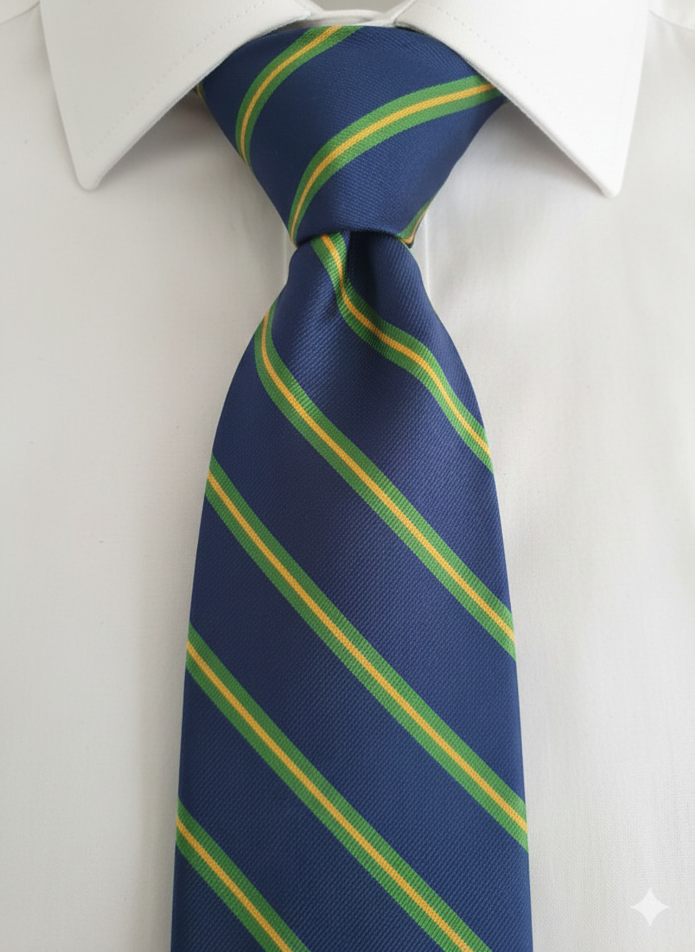 Abercrombie & Fitch blue green striped silk tie - 59.5"